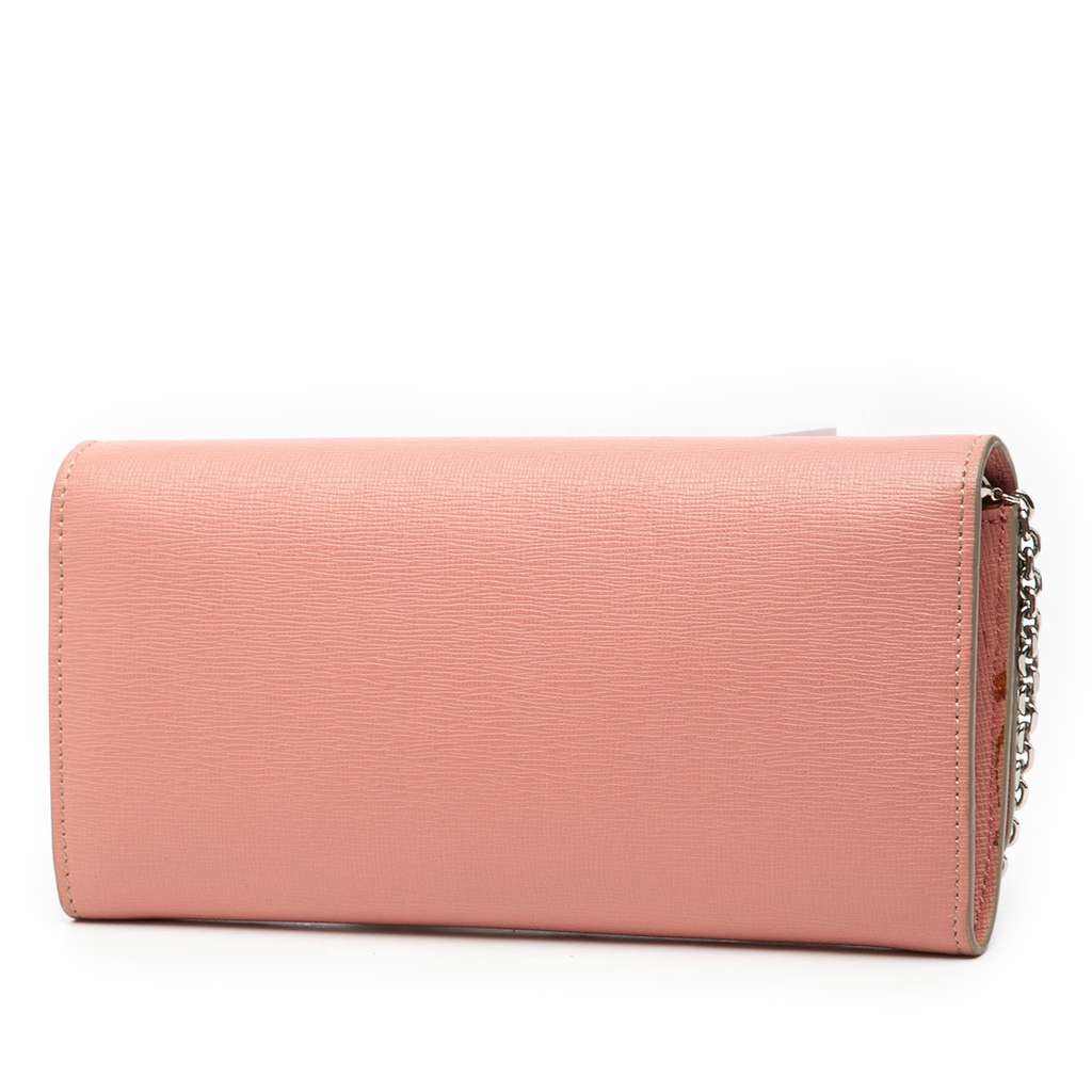 Fendi Leather Monster Wallet With Chain - 2