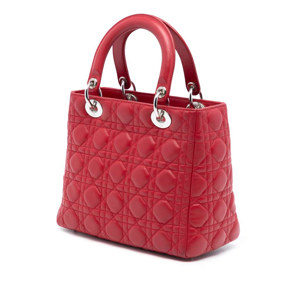 Dior Medium Lambskin Cannage Lady Dior - 2