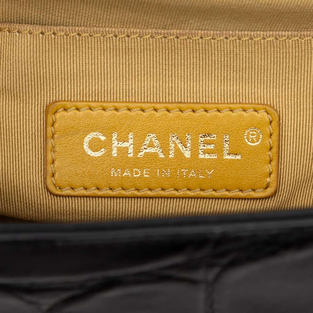 Chanel Medium Croc Embossed Leather Graffiti Cocodile Boy Flap - 5