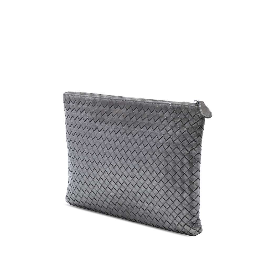 Bottega Veneta Metallic Nappa Intrecciato Clutch - 2