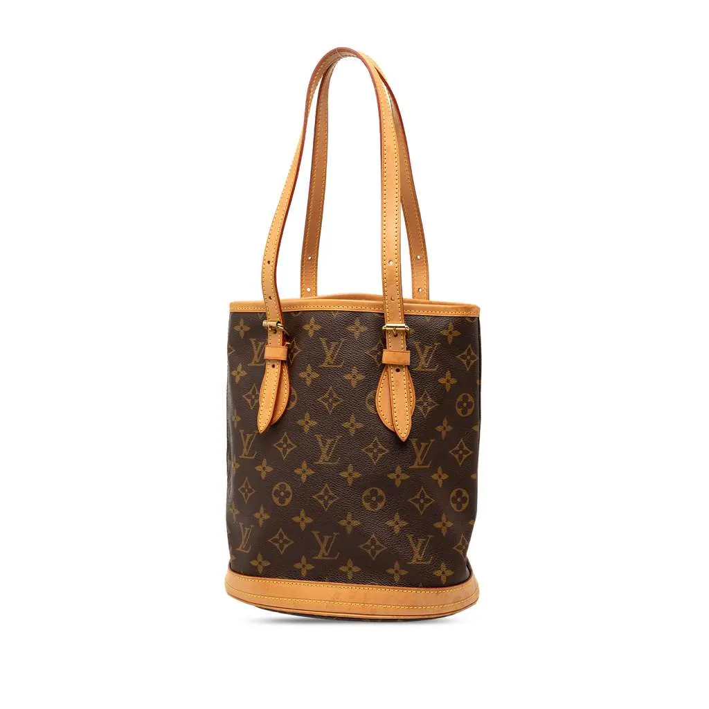 Louis Vuitton Monogram Petit Bucket Brown Very good - Back View