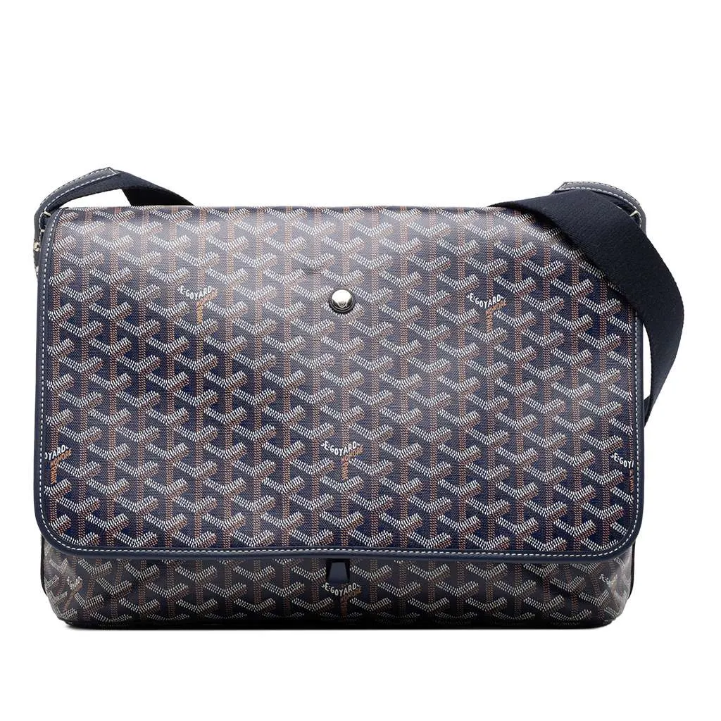 Goyard Goyardine Capetien MM Messenger Bag Blue Canvas Very good - Front View