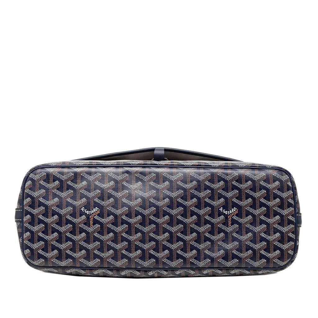 Goyard Goyardine Capetien MM Messenger Bag Blue Canvas Very good - Inside View
