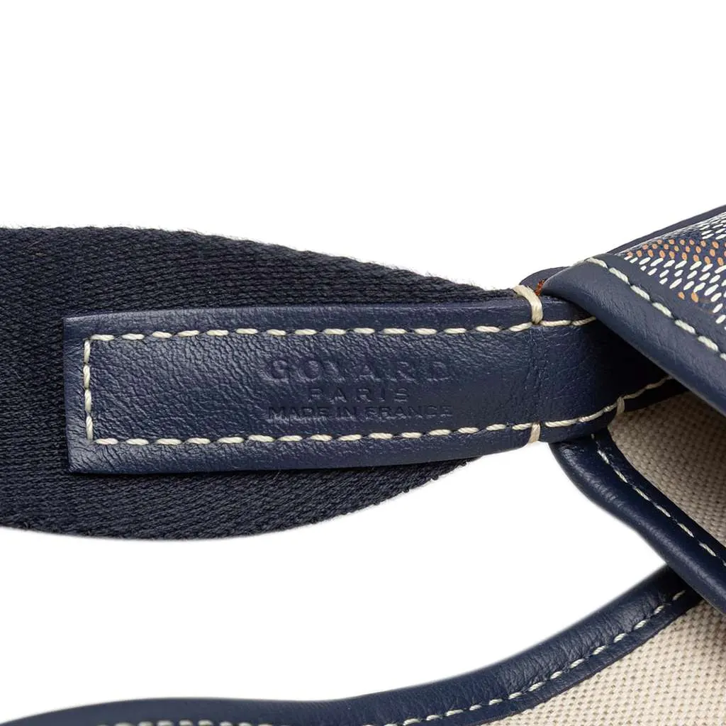 Goyard Goyardine Capetien MM Messenger Bag Blue Canvas Very good - Box View