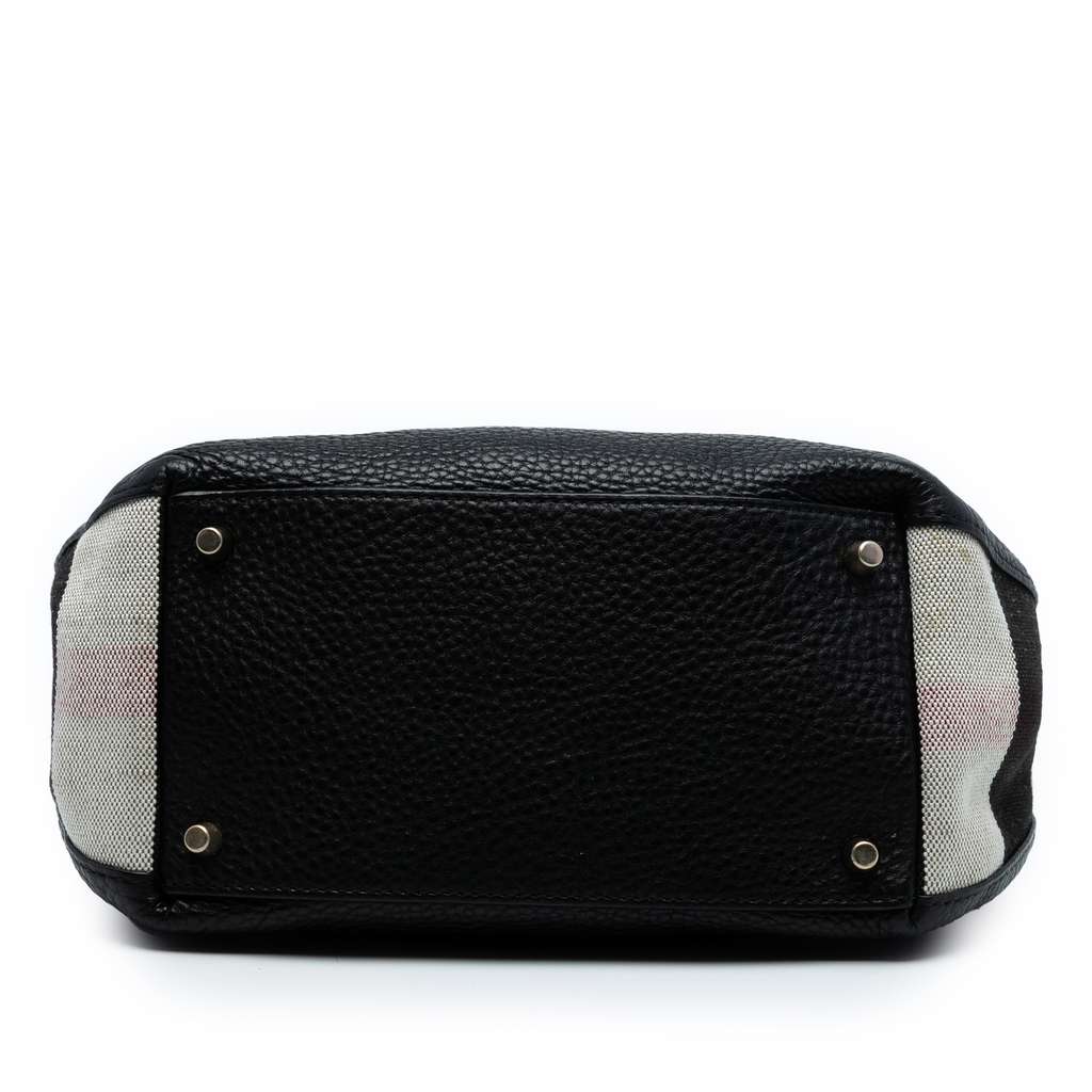 Burberry Small Leather and House Check Canvas Maidstone Satchel - 3