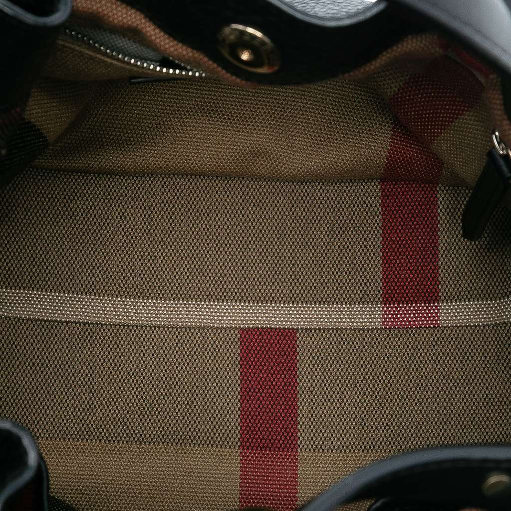 Burberry Small Leather and House Check Canvas Maidstone Satchel - 4