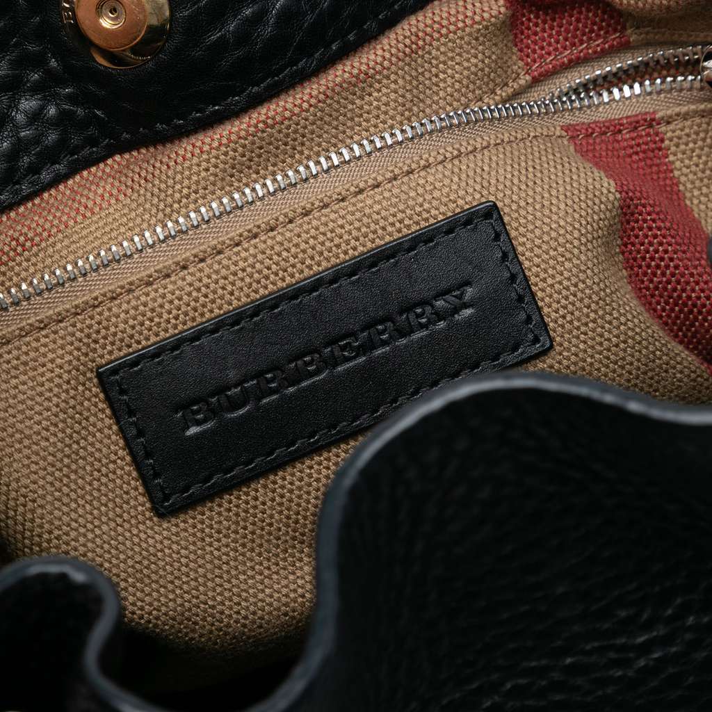 Burberry Small Leather and House Check Canvas Maidstone Satchel - 5