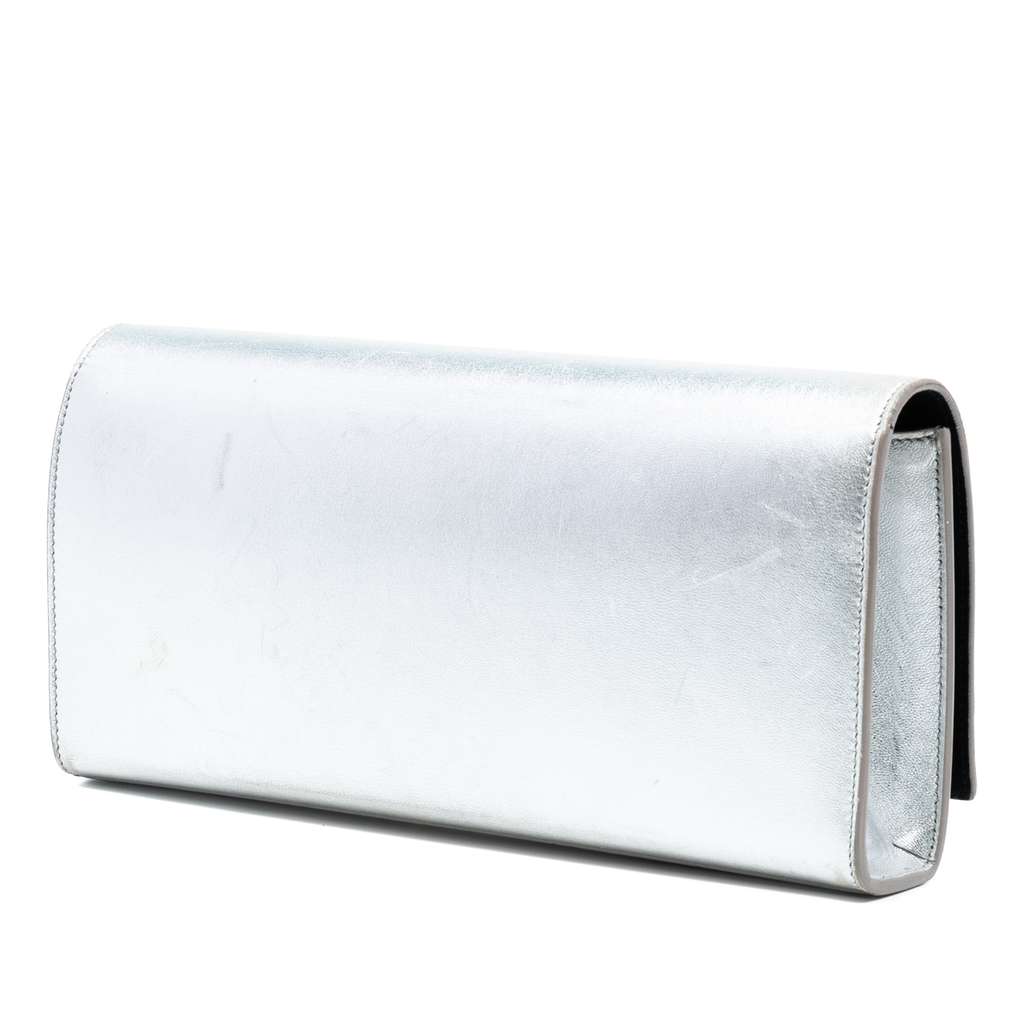 Saint Laurent Metallic Calfskin Cassandre Clutch - 2