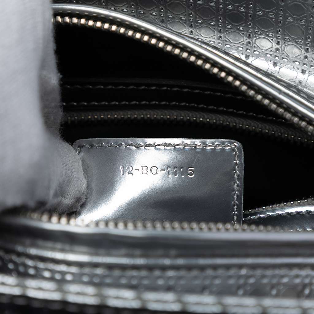 Dior Medium Metallic Patent Microcannage Lady Dior - 5