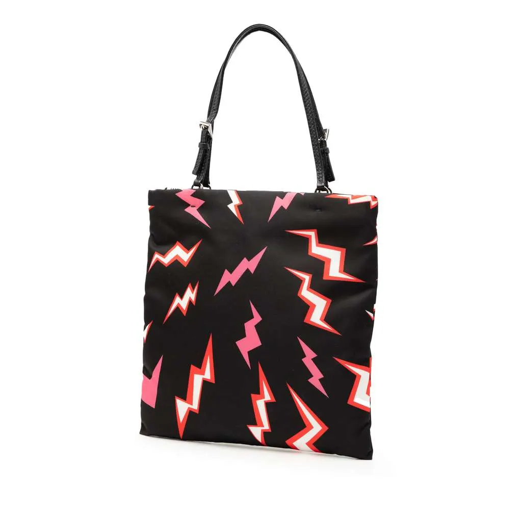 Prada Universal Studios Mini Tessuto Frankenstein Tote Black Very good - Back View