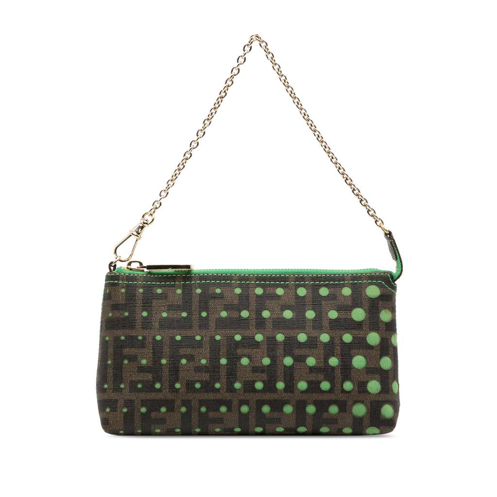 Fendi Zucca Spalmati Dots Chain Pochette