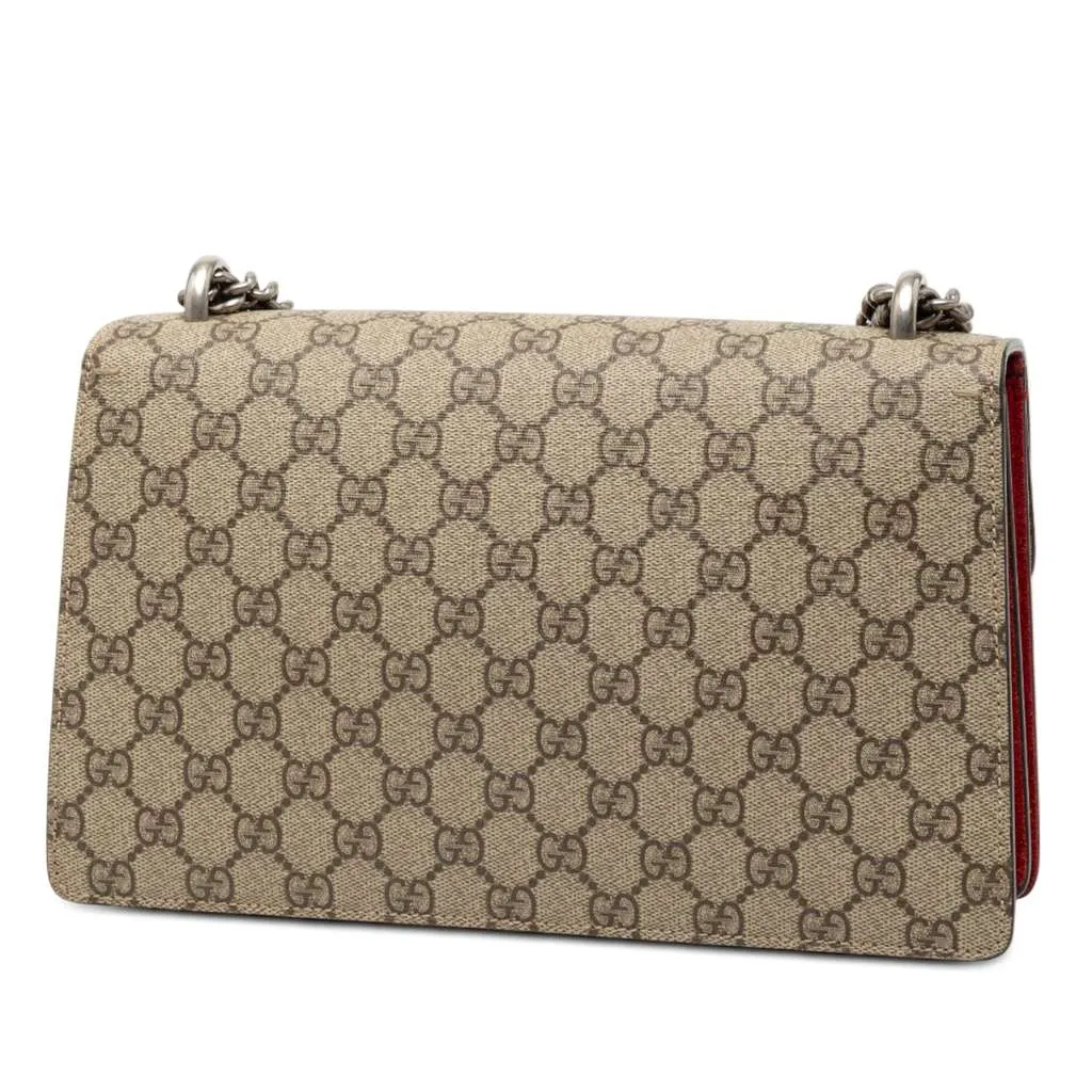 Gucci Medium GG Supreme Dionysus Shoulder Bag Brown Canvas Very good - Back View