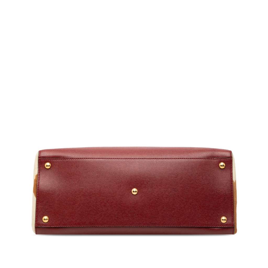 Fendi Medium Leather and Pony Hair 2Jours Satchel - 3