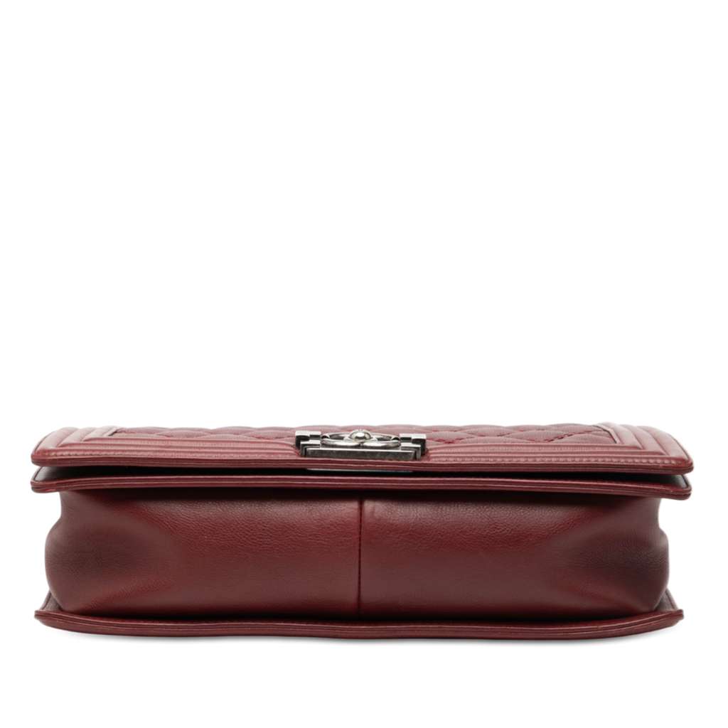 Chanel Medium Quilted Lambskin Double Stitch Boy Flap - 3