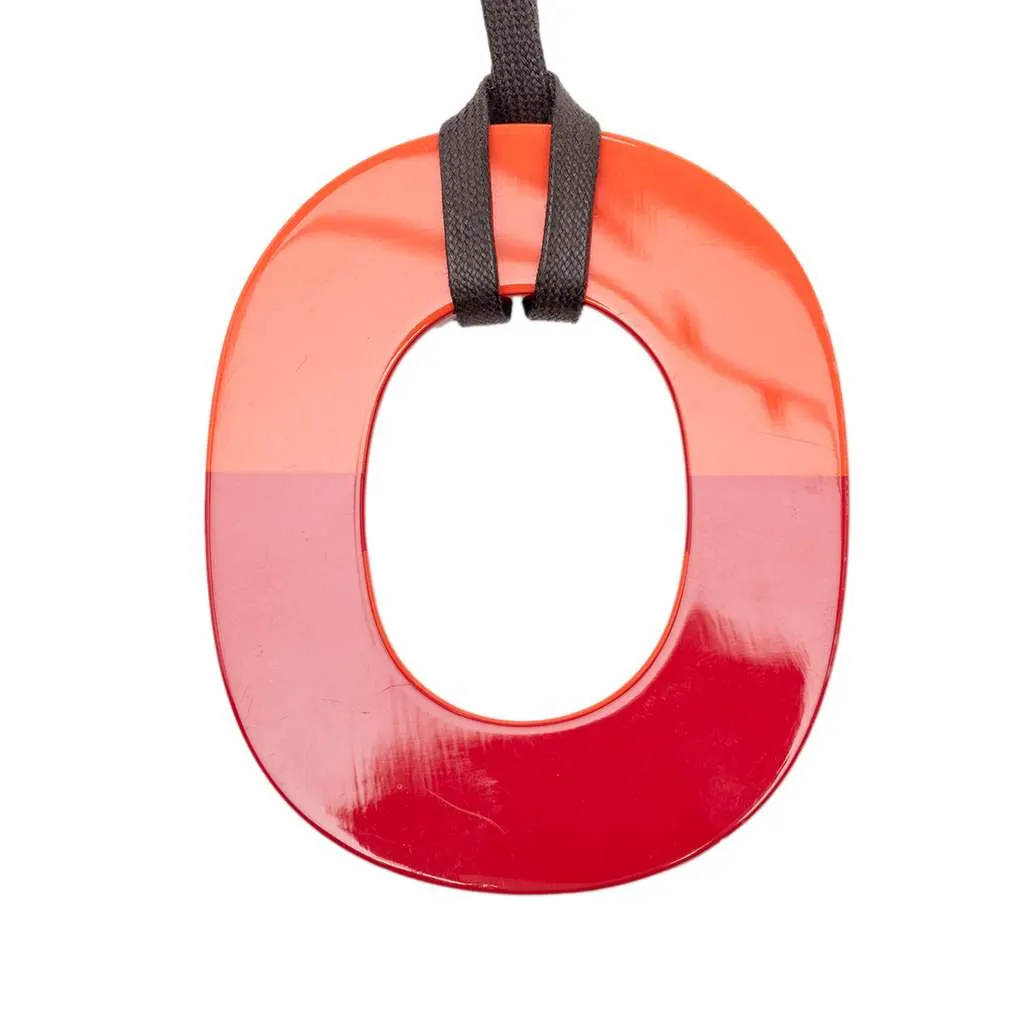 Hermès Buffalo Horn Isthme Pendant Necklace Orange Very good - Inside View