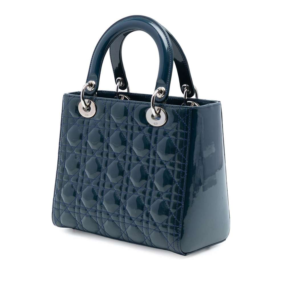 Dior Medium Patent Cannage Lady Dior - 2