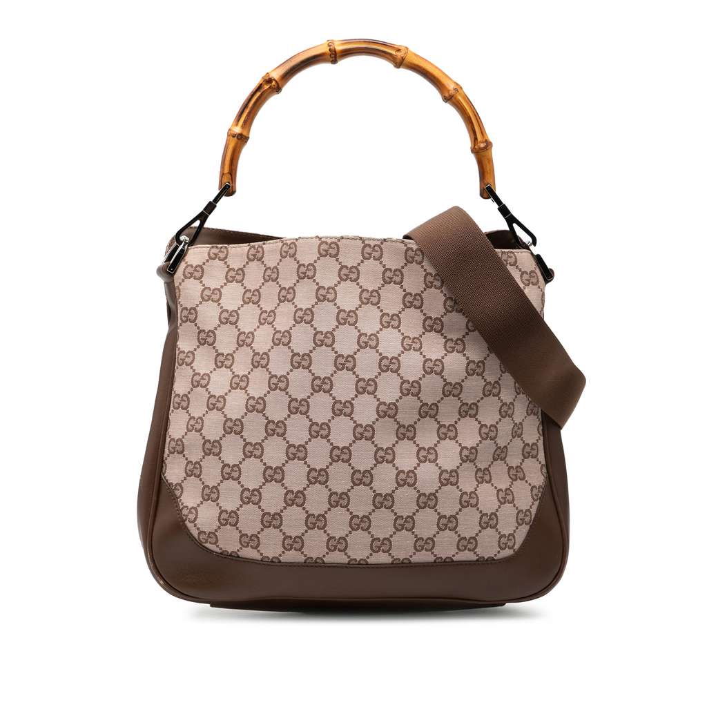 Gucci GG Canvas Bamboo Satchel