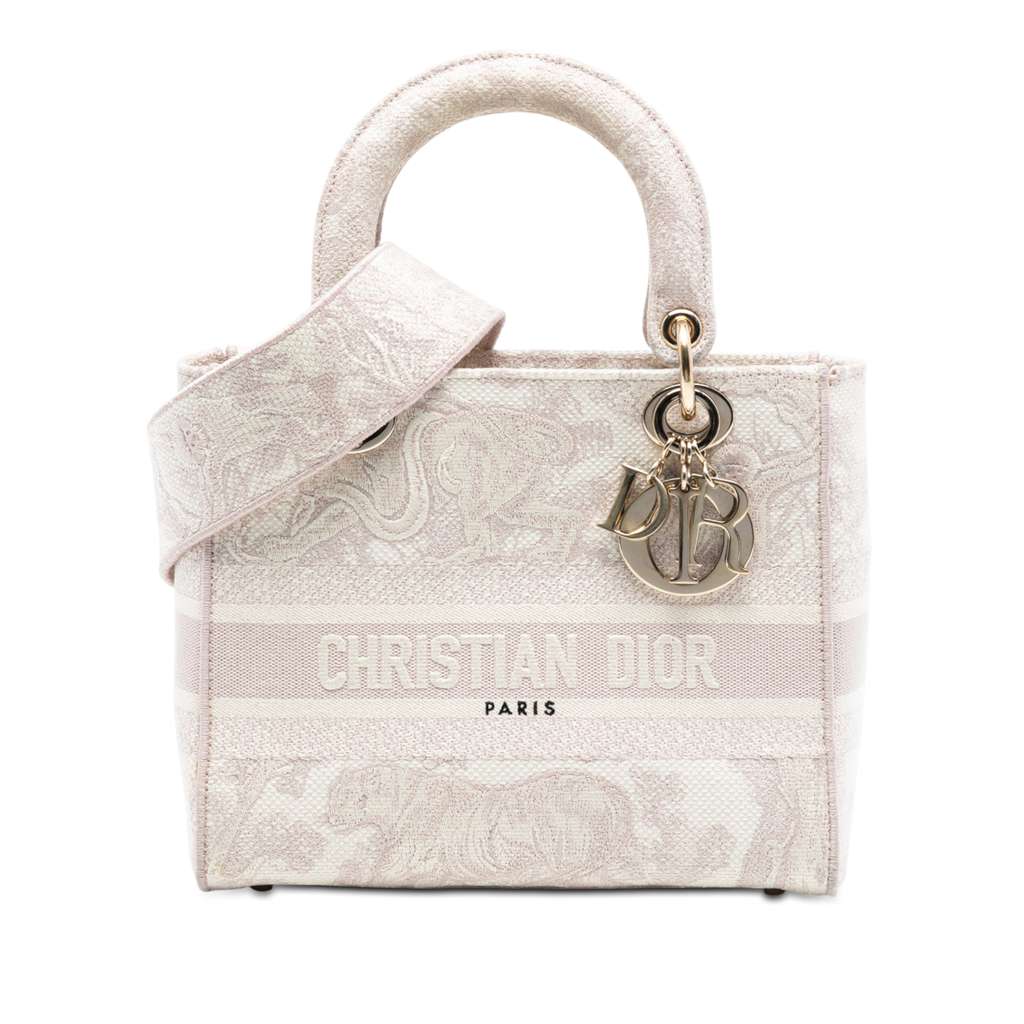Dior Medium Embroidered Canvas Toile De Jouy Lady D Lite