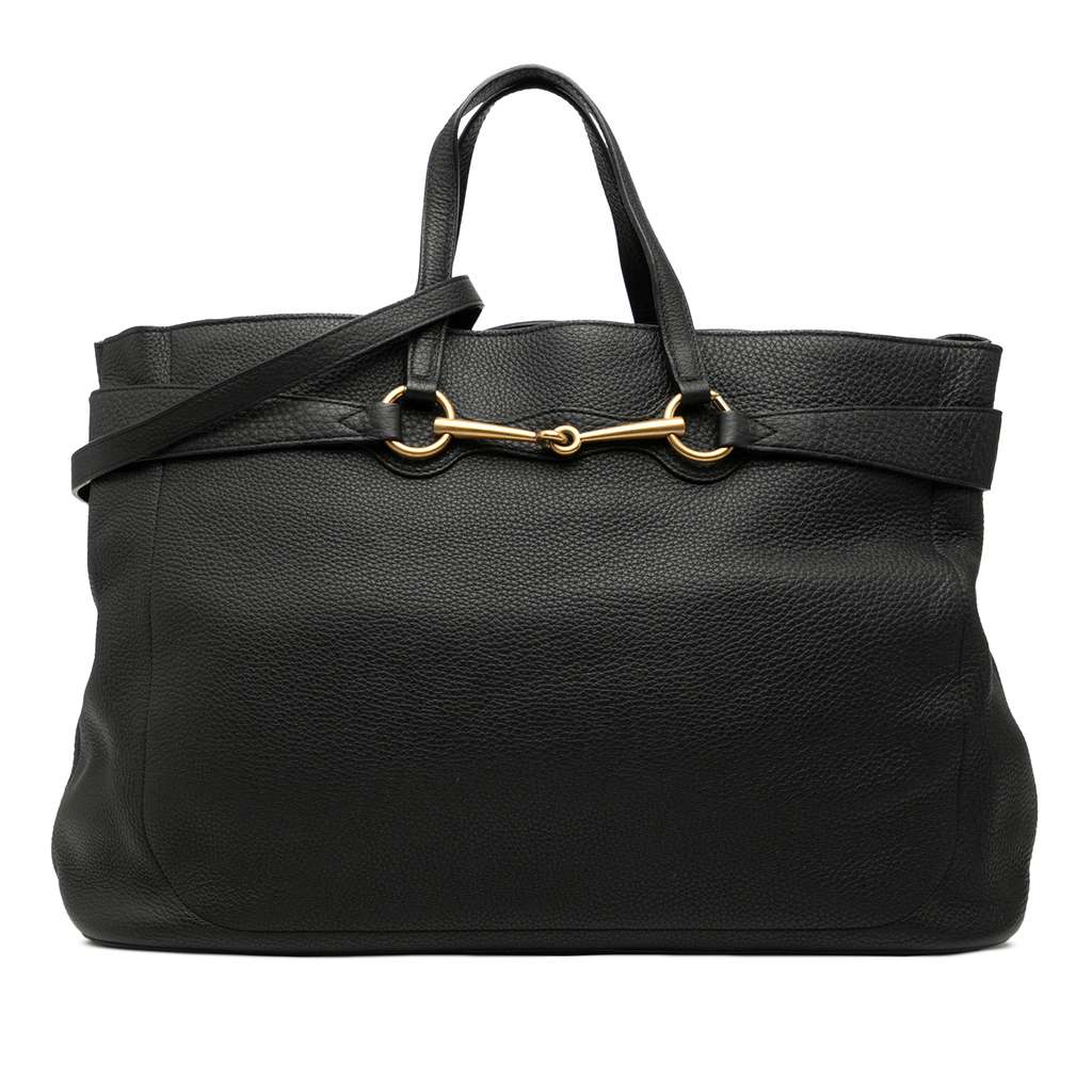 Gucci Large Leather Bright Bit Satchel