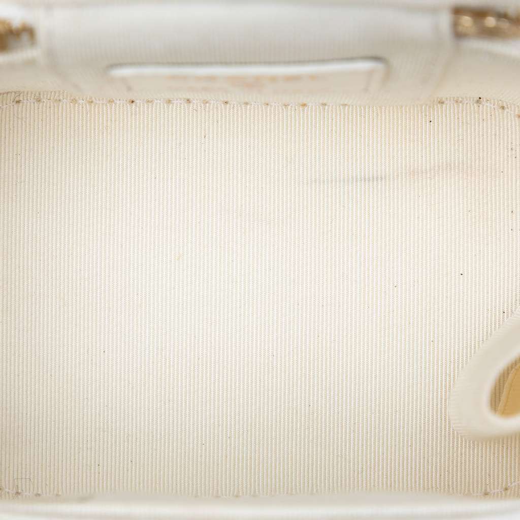 Chanel Mini Quilted Lambskin Camellia Bow Vanity Case with Chain - 4