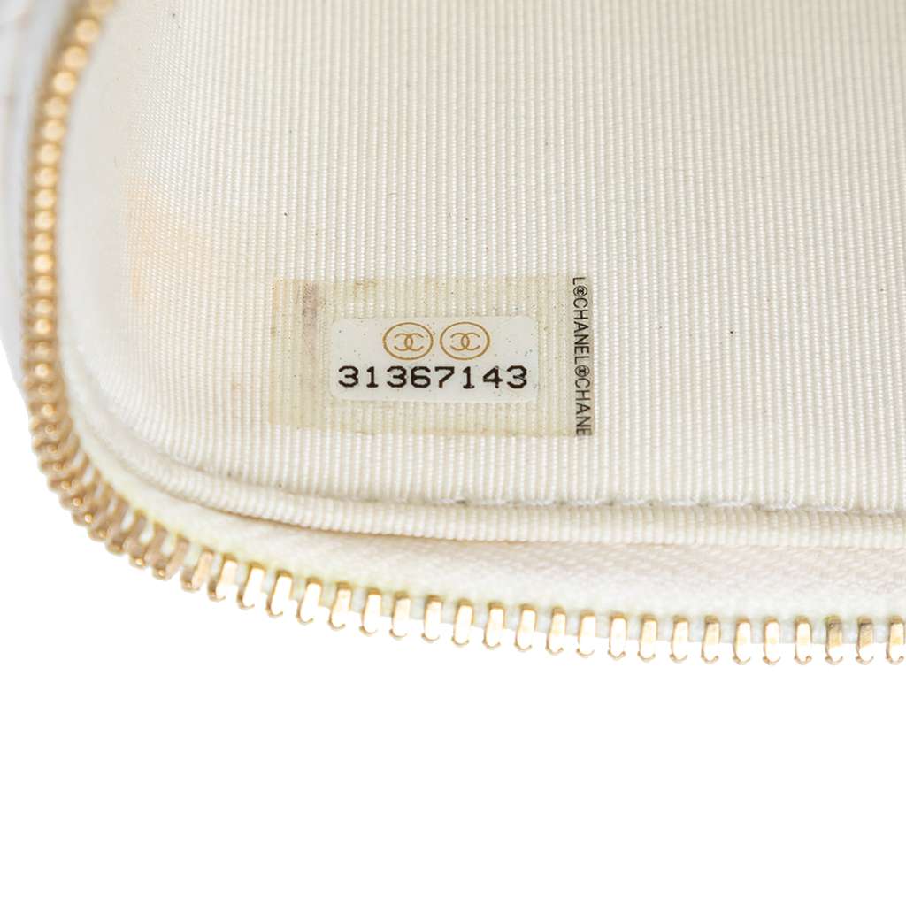 Chanel Mini Quilted Lambskin Camellia Bow Vanity Case with Chain - 5