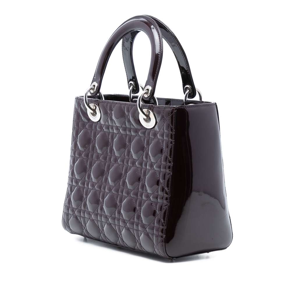 Dior Medium Patent Cannage Lady Dior - 2