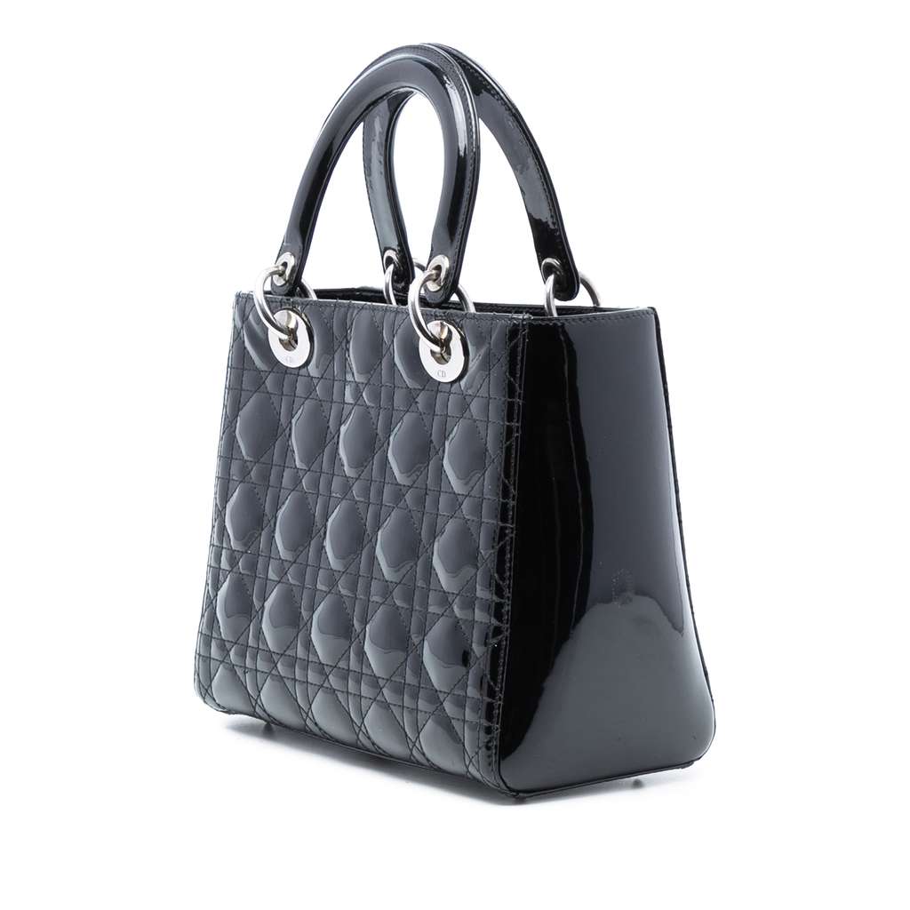 Dior Medium Patent Cannage Lady Dior - 2