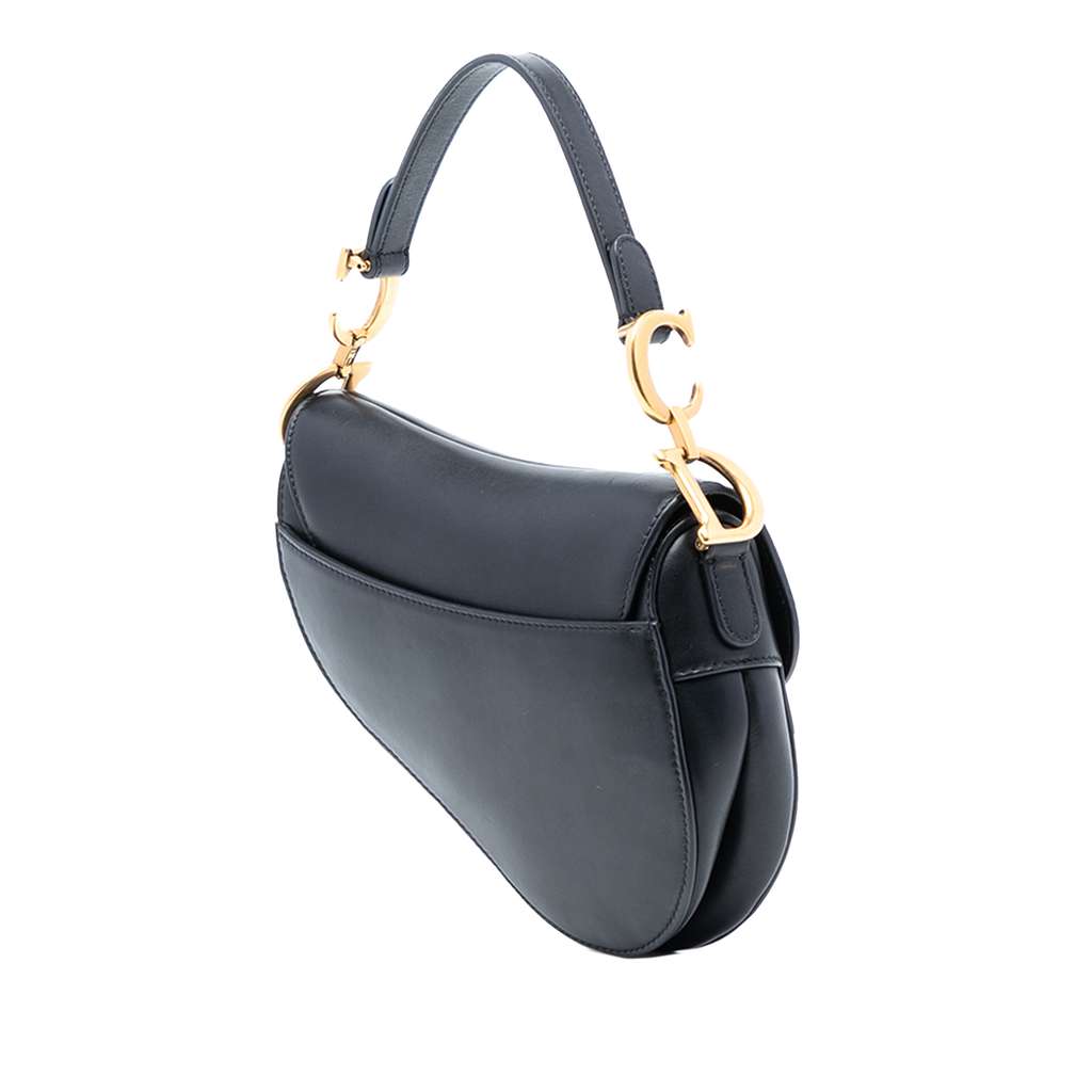 Dior Mini Leather Saddle Bag - 2