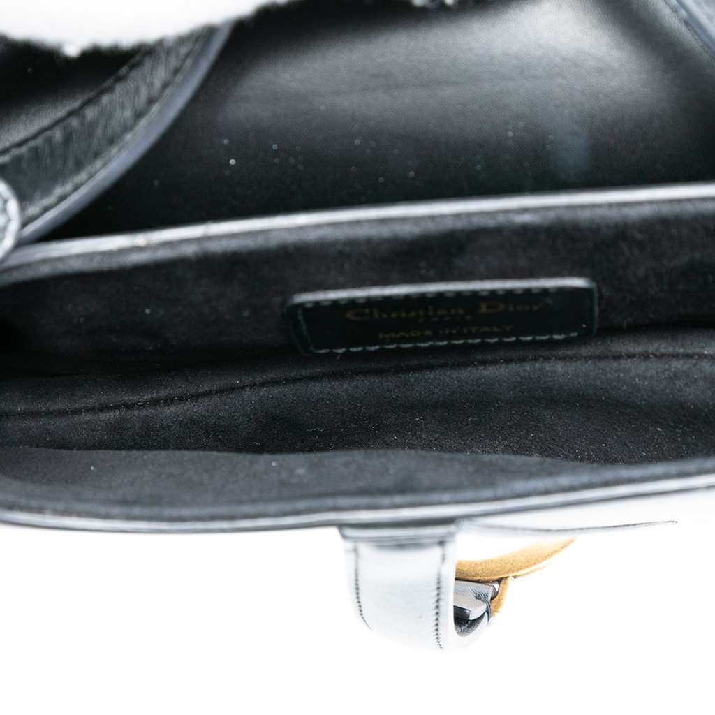 Dior Mini Leather Saddle Bag - 4