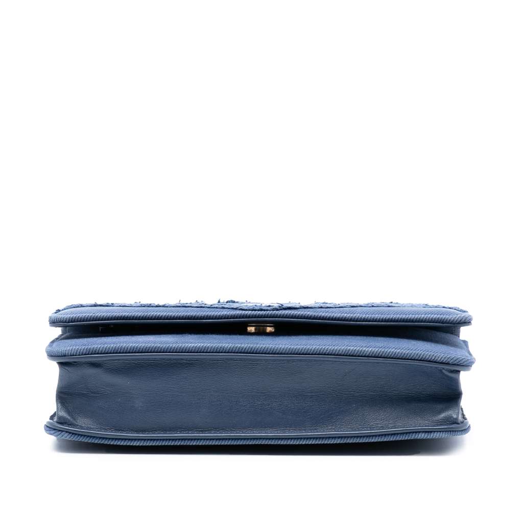 Chanel Denim Fringe Coco Wallet On Chain - 3