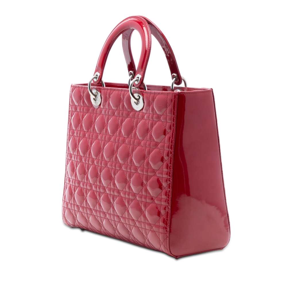 Dior Large Patent Cannage Lady Dior - 2