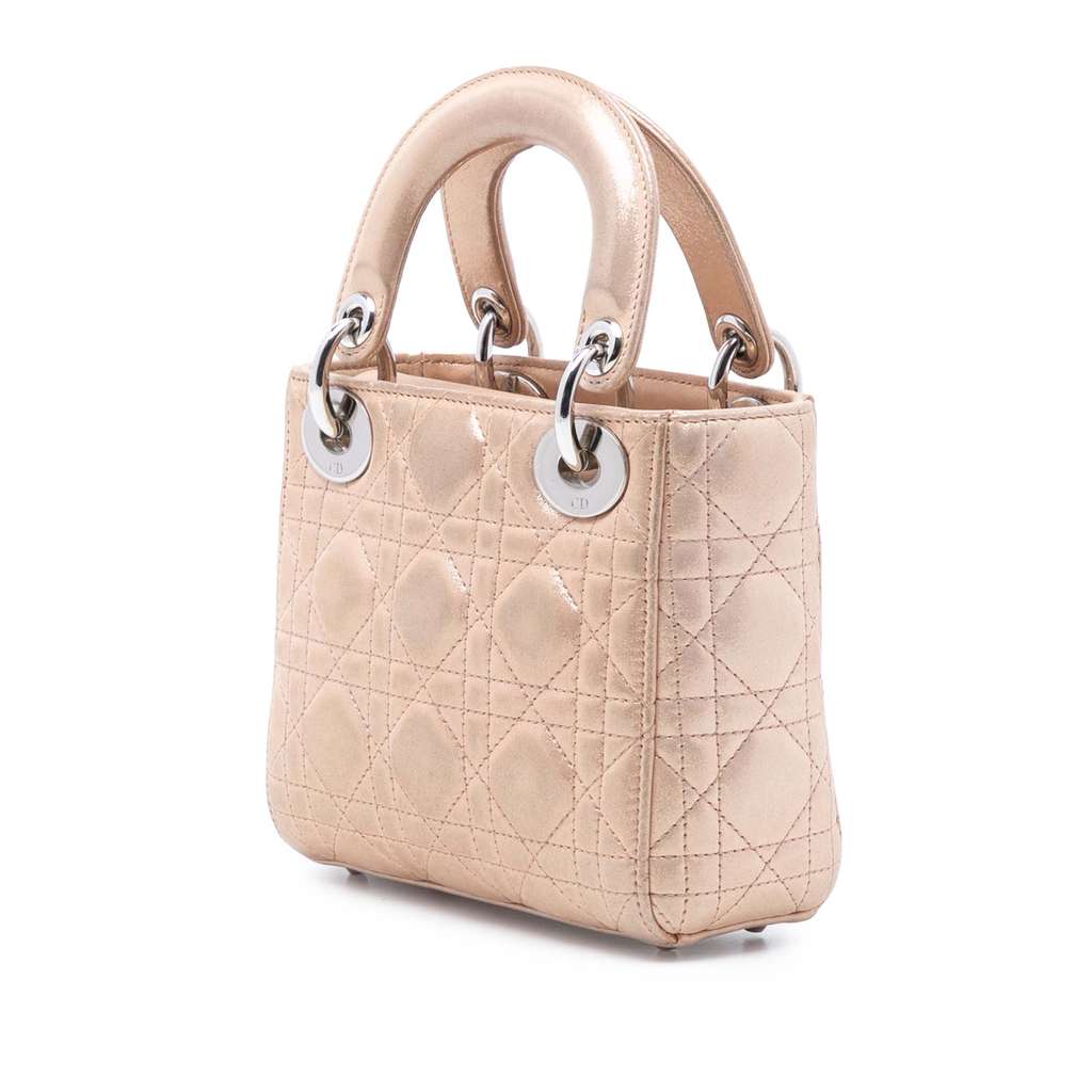 Dior Mini Iridescent Lambskin Cannage Lady Dior - 2