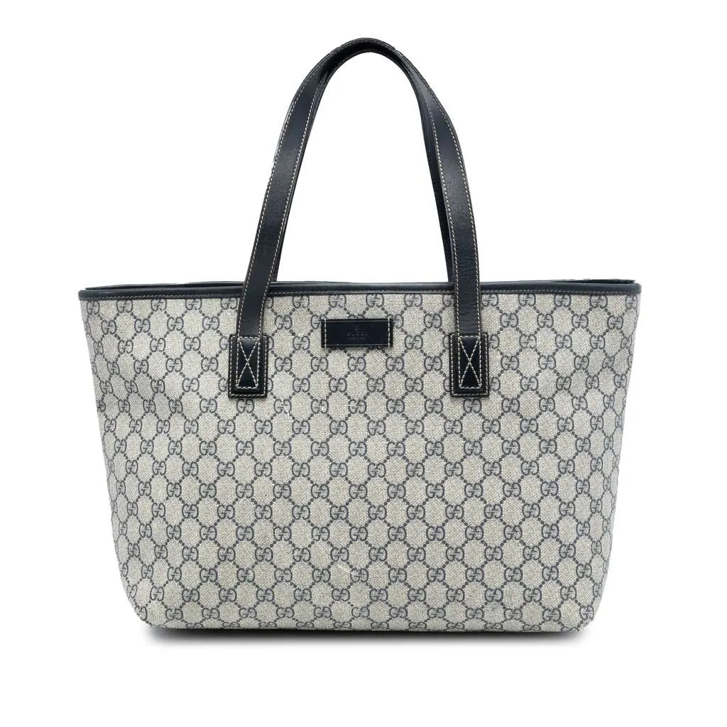 Gucci GG Supreme Tote Brown Canvas Good - Front View
