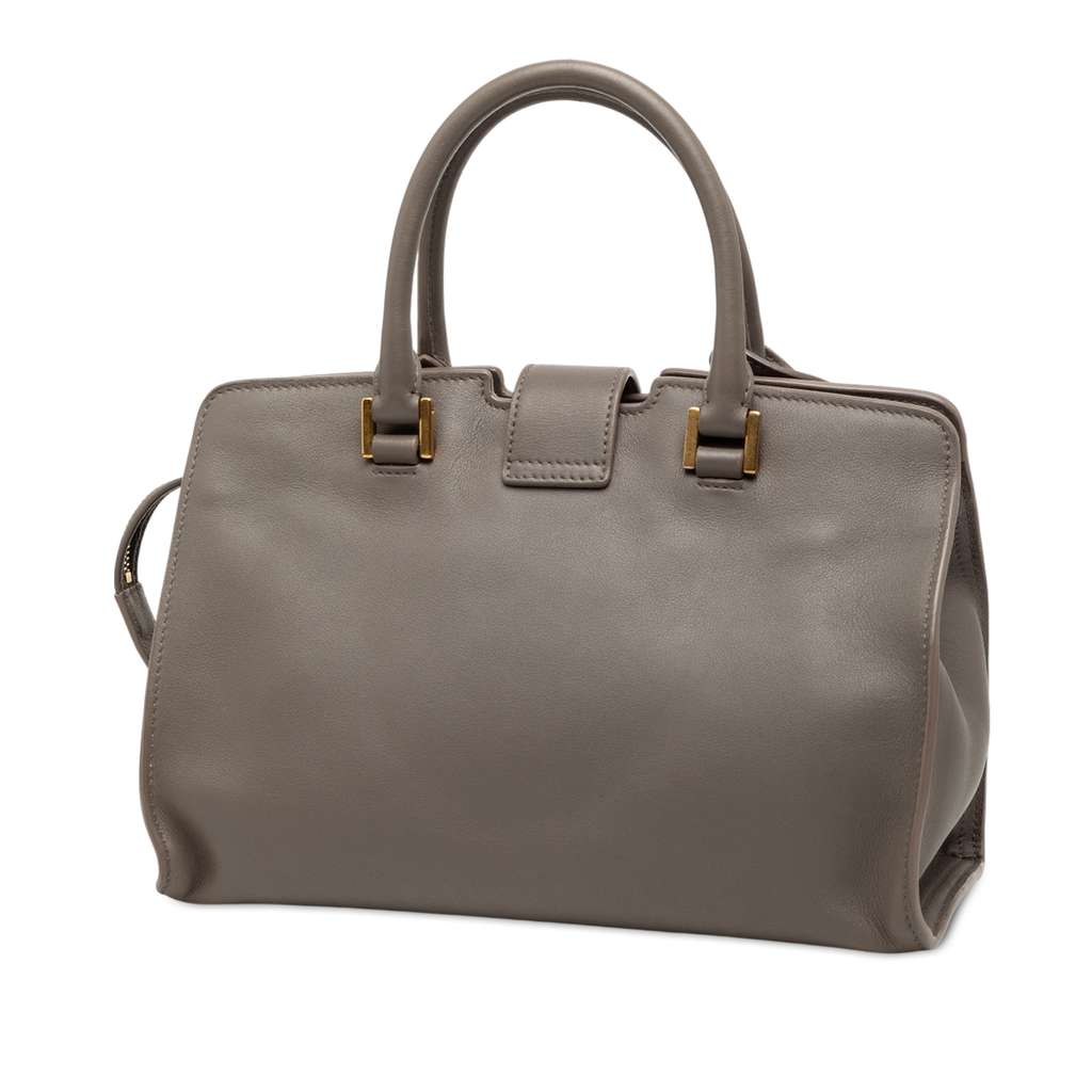 Saint Laurent Baby Leather Monogram Downtown Cabas Satchel - 2