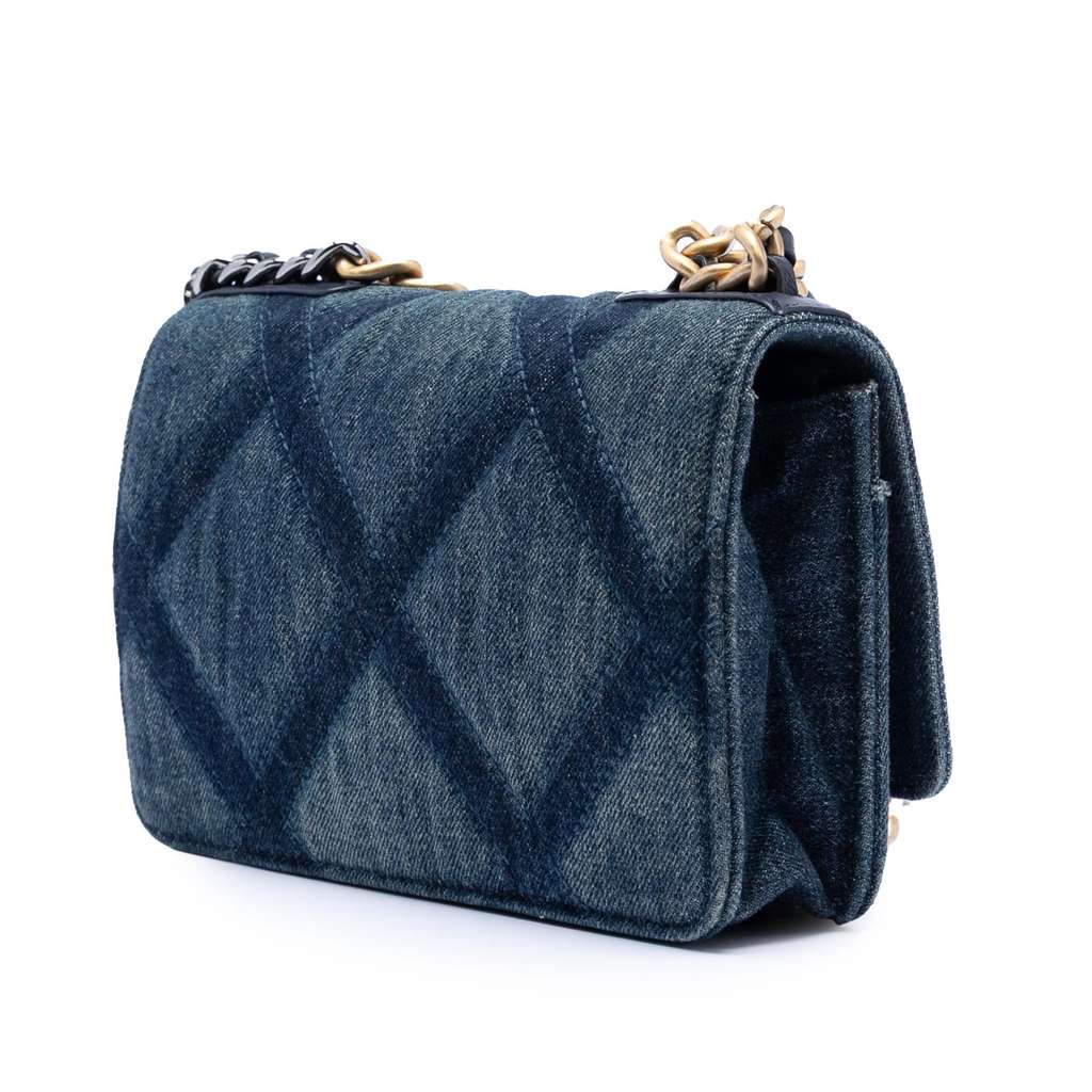 Chanel Denim 19 Flap Wallet On Chain - 2