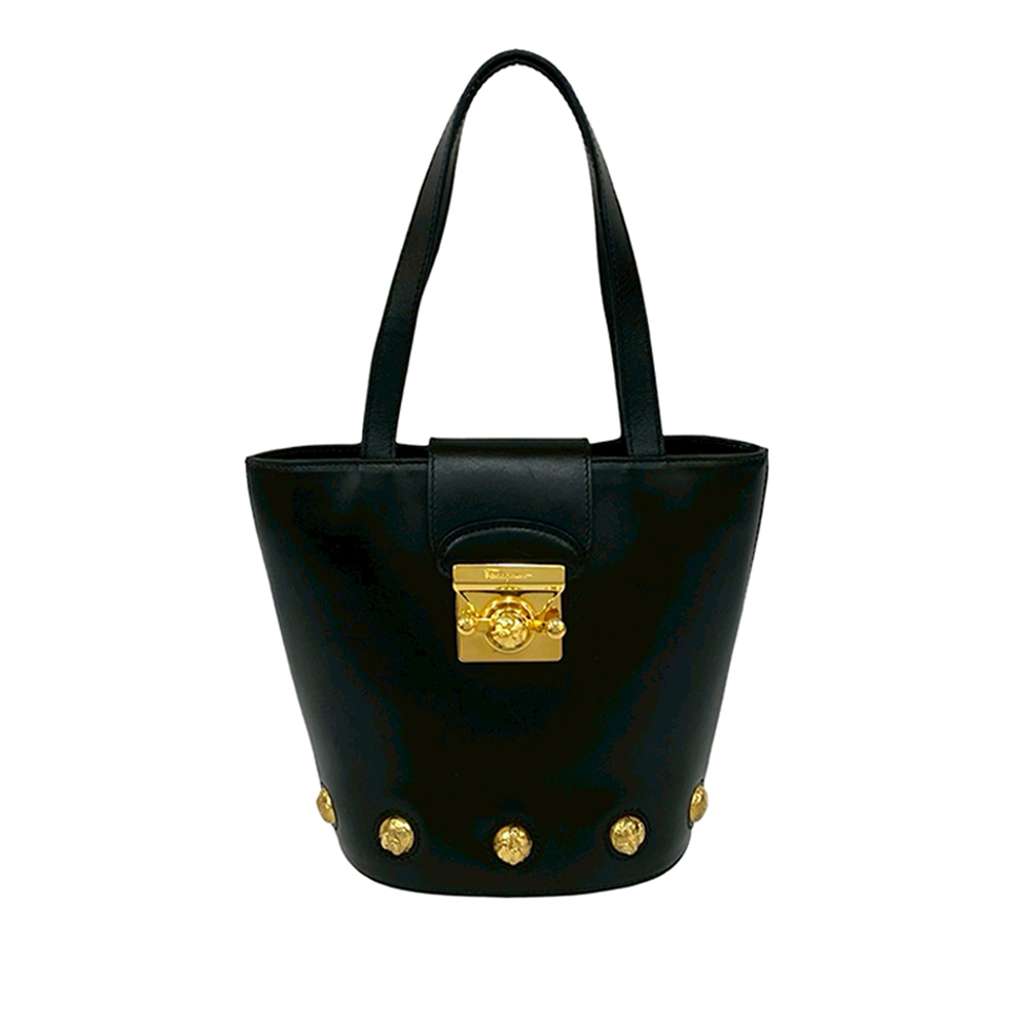Salvatore Ferragamo Studded Leather Handbag