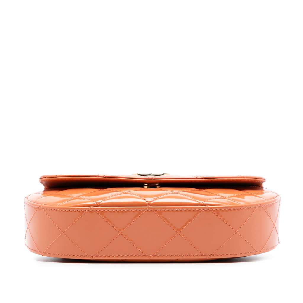 Chanel CC Quilted Patent Top Handle Phone Holder With Chain - 3