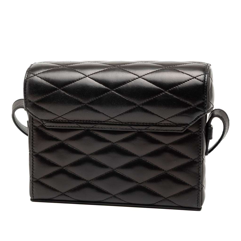 Saint Laurent Quilted Lambskin Monogram June Box Bag - 2