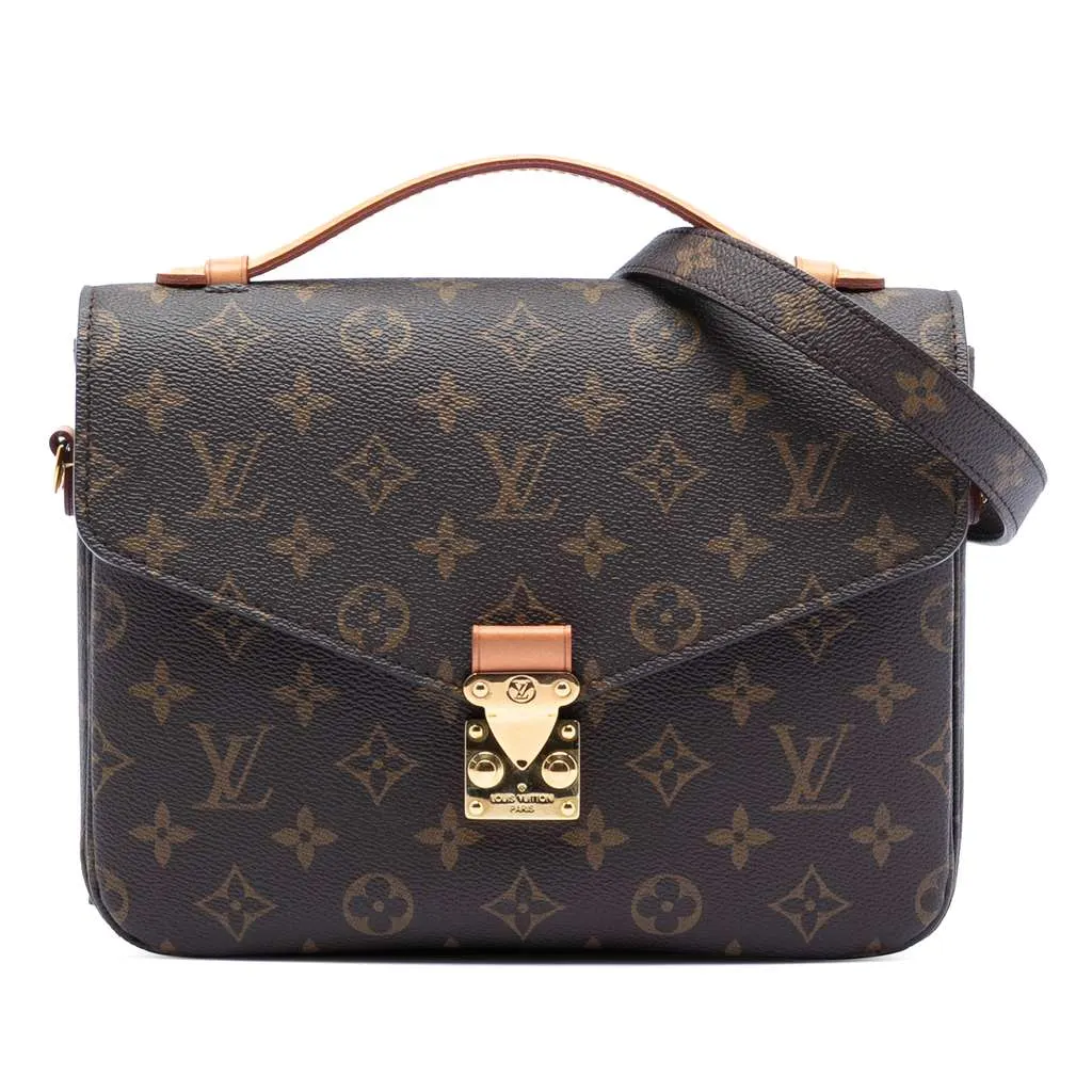 Louis Vuitton Monogram Pochette Metis Brown Good - Front View