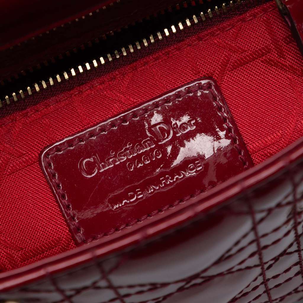 Dior Mini Patent Cannage Lady Dior - 5
