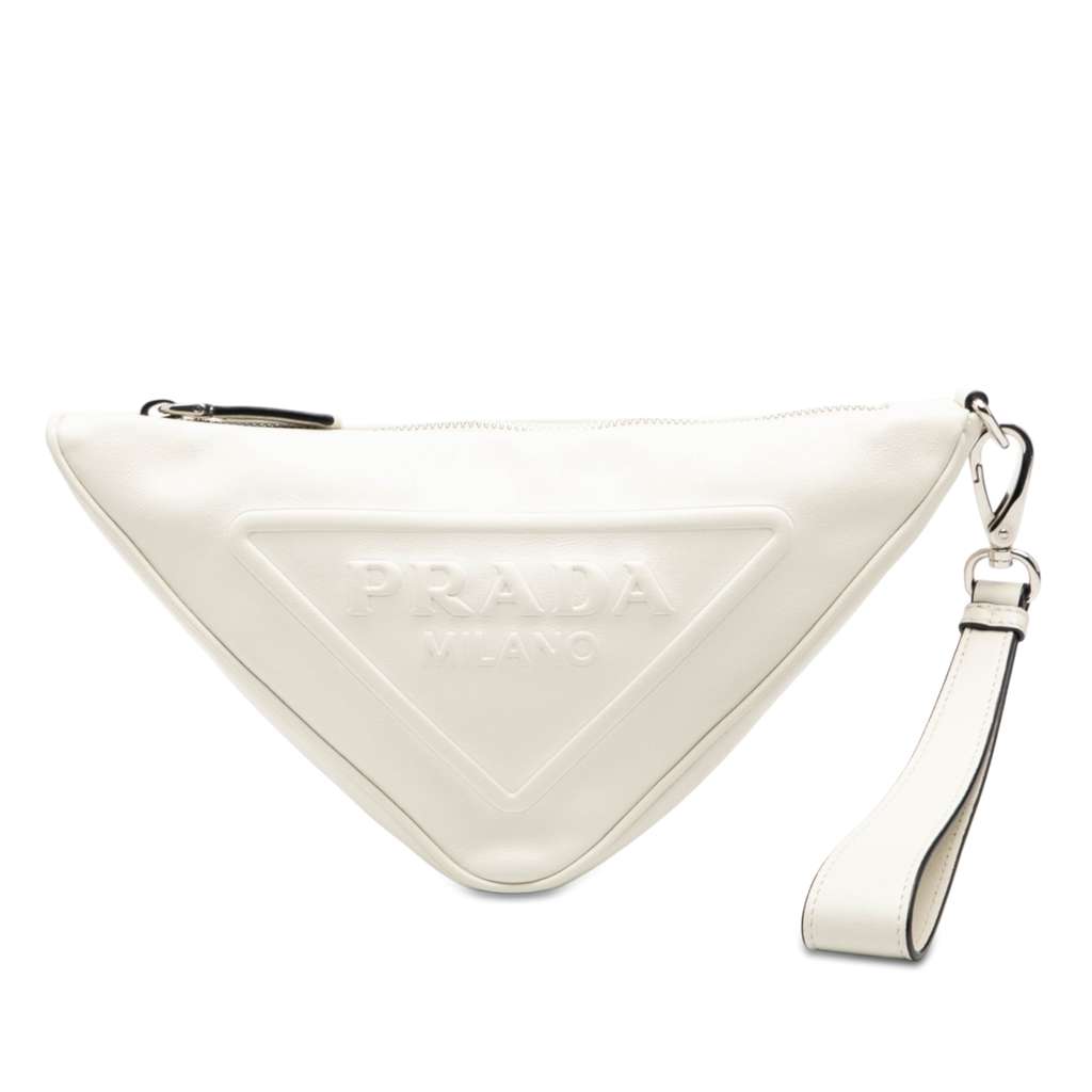 Prada Grace Lux Triangle Wristlet Pouch