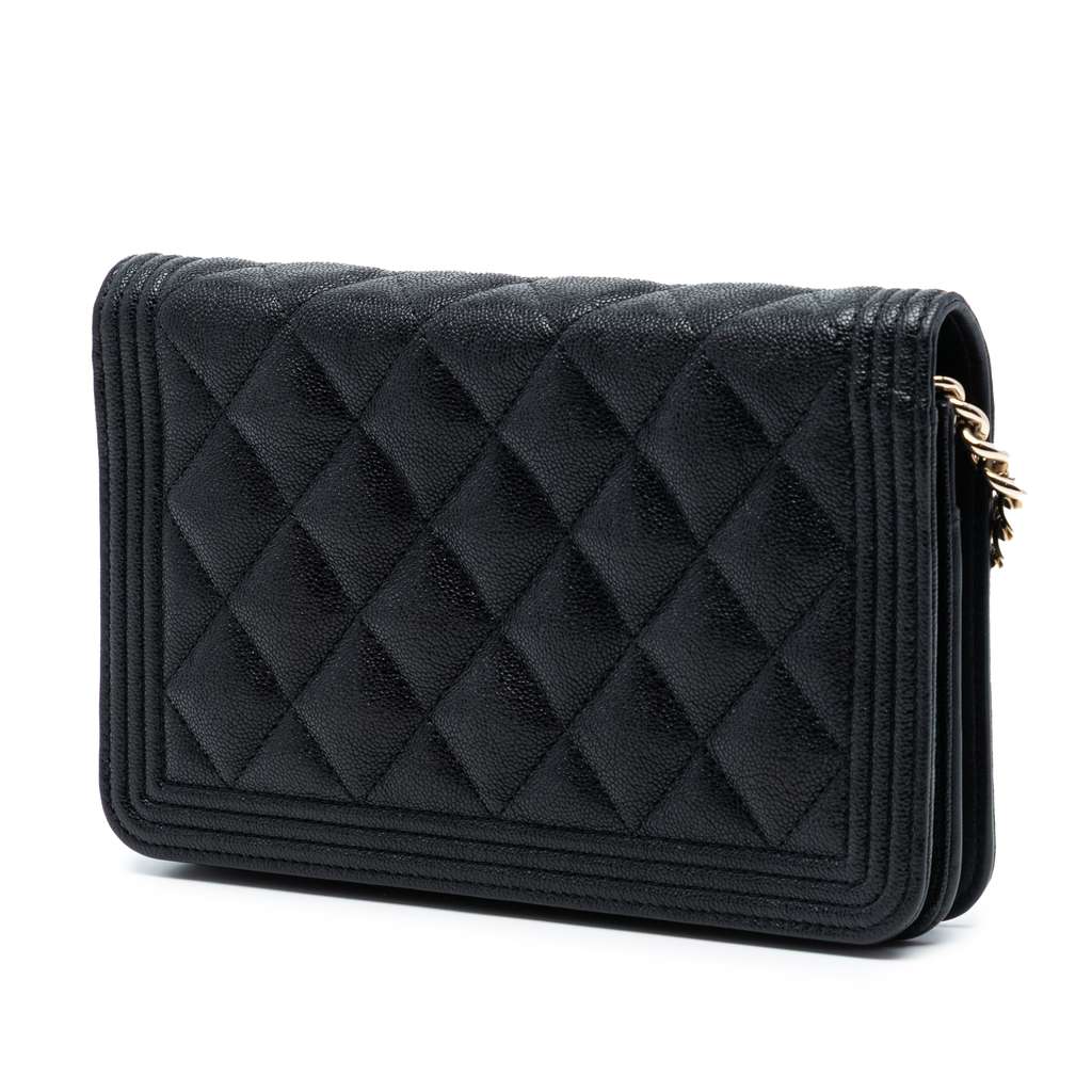 Chanel Quilted Caviar Boy Wallet on Chain - 2