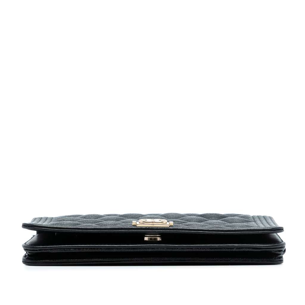 Chanel Quilted Caviar Boy Wallet on Chain - 3