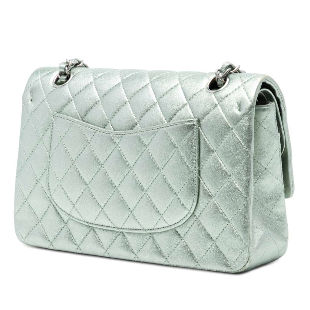 Chanel Medium Classic Metallic Lambskin Double Flap - 2