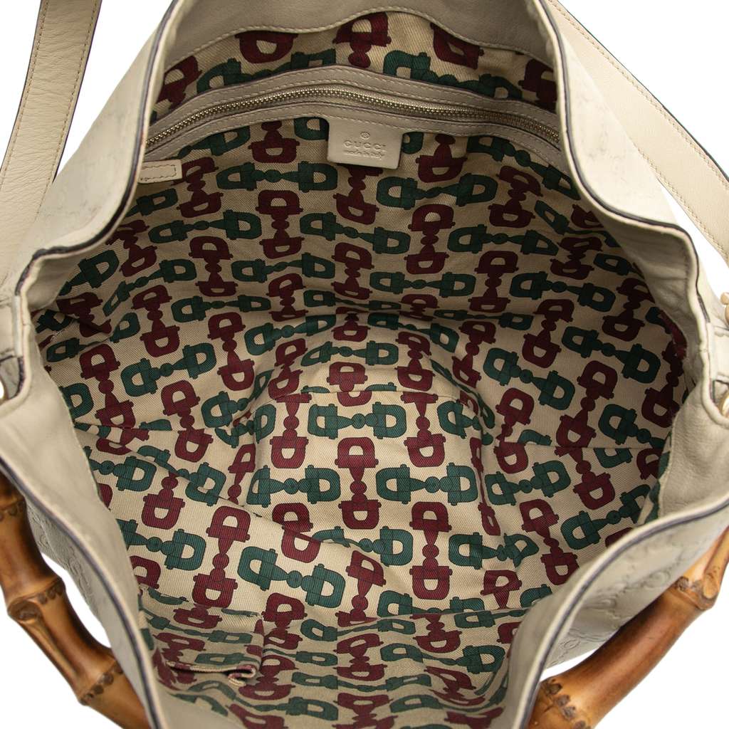 Gucci Guccissima Peggy Bamboo Satchel - 4