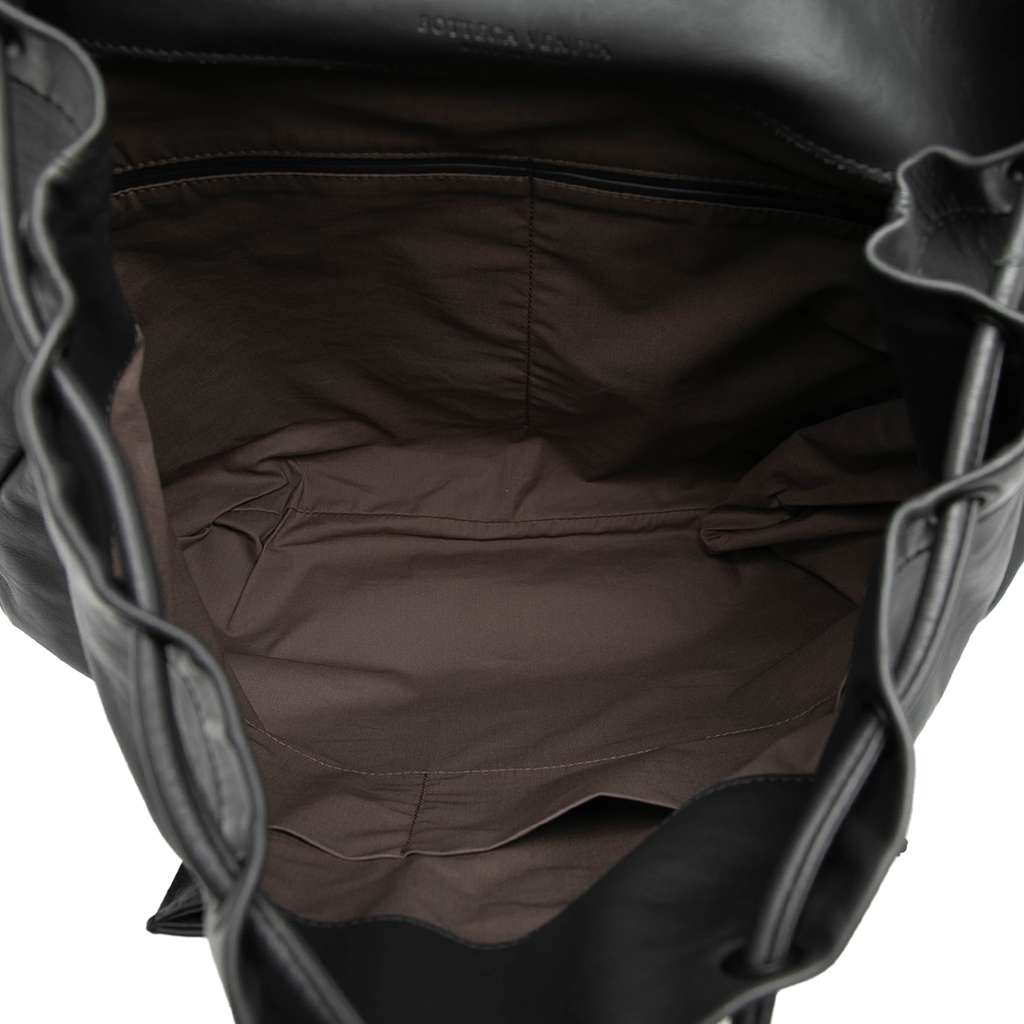 Bottega Veneta Intrecciato Trimmed Leather Drawstring Backpack - 4