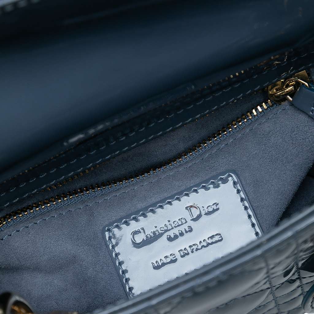 Dior Mini Patent Cannage Lady Dior - 5