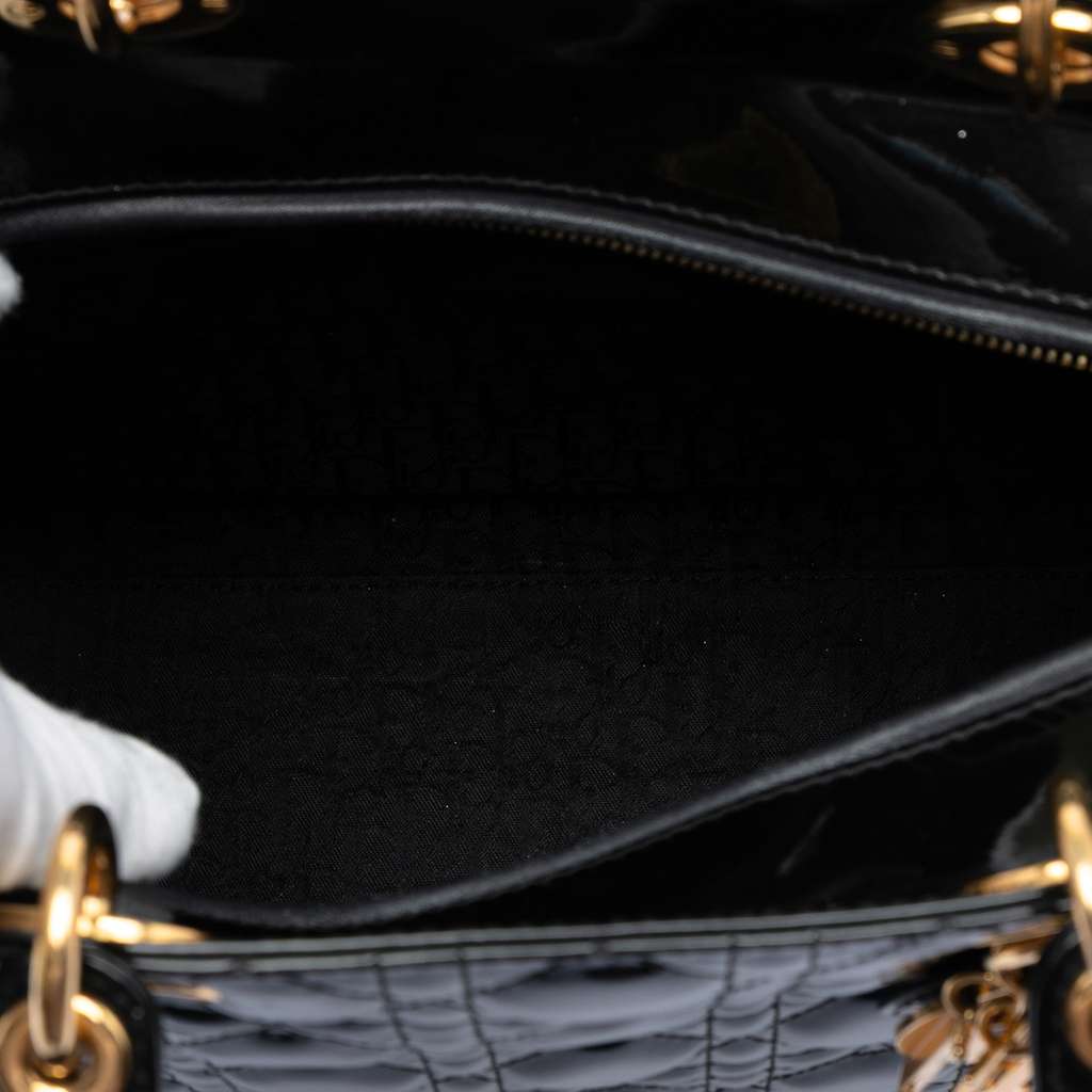 Dior Large Patent Cannage Lady Dior - 4