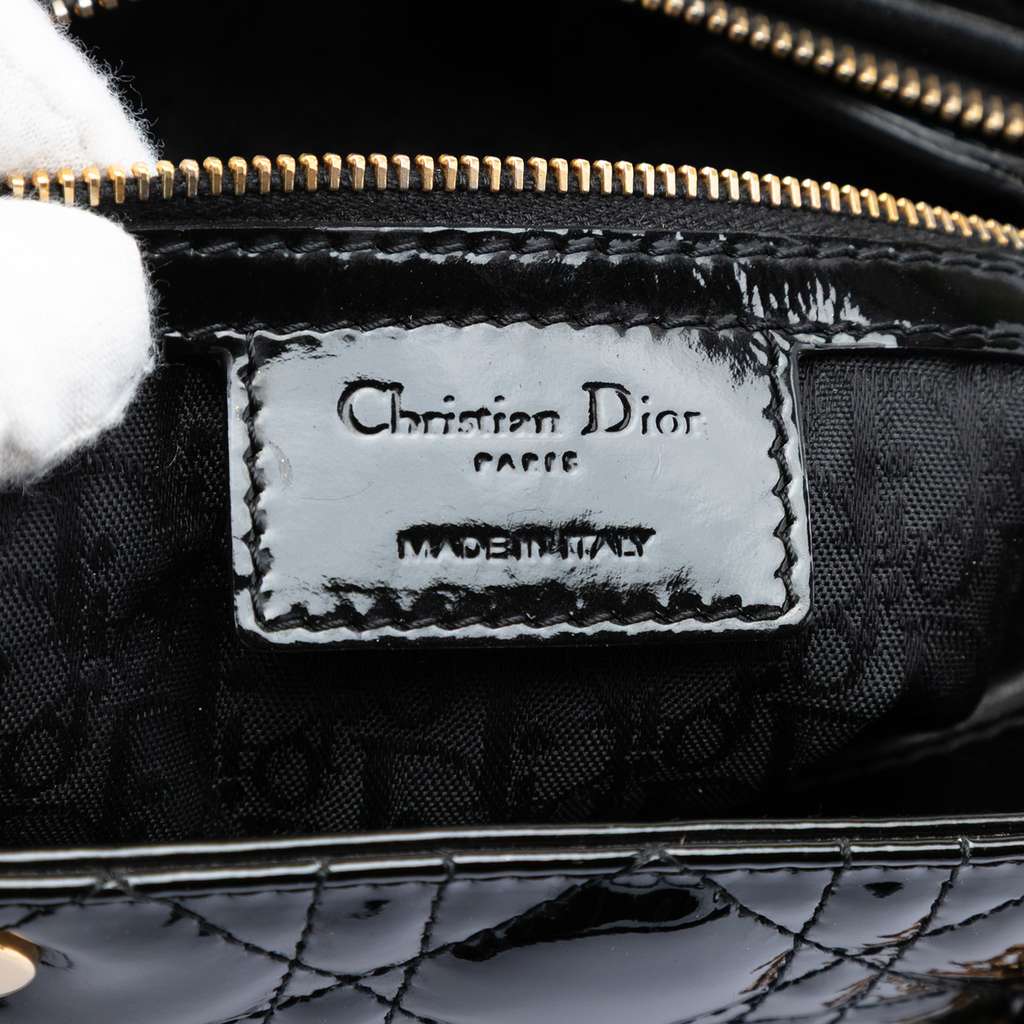 Dior Large Patent Cannage Lady Dior - 5