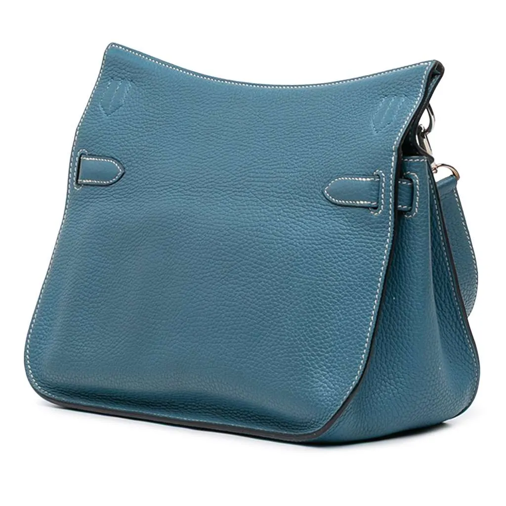 Hermès Clemence Jypsiere 28 Blue Leather Very good - Back View
